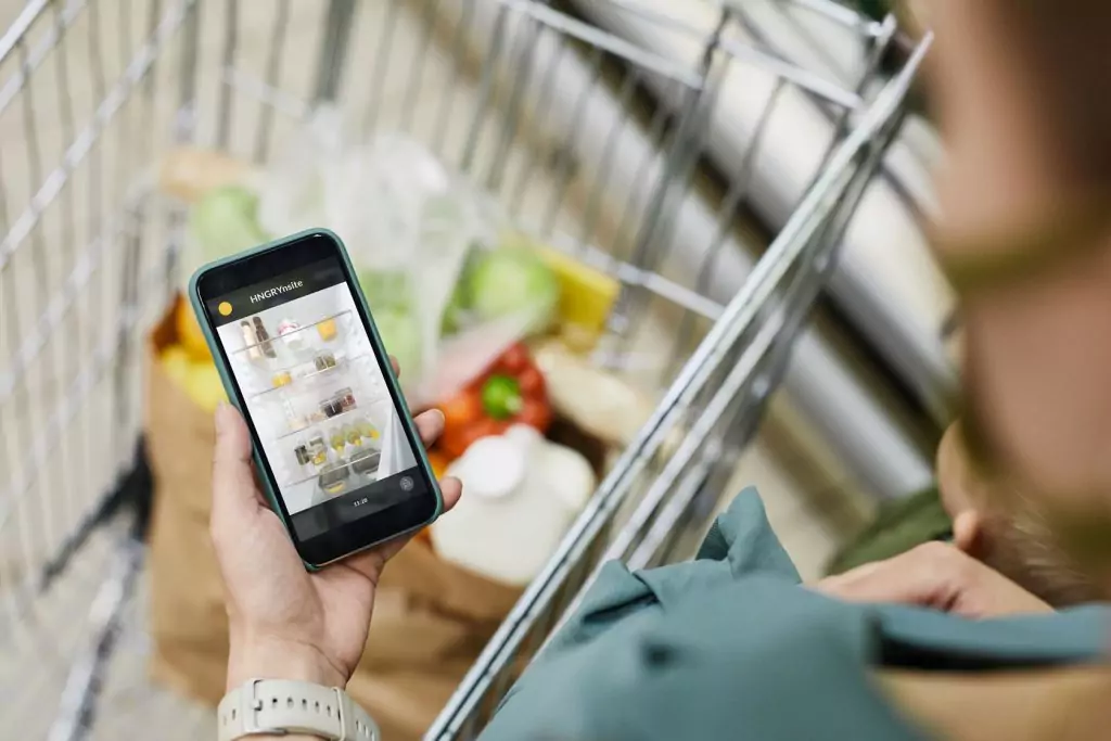 Die HNGRY App im Supermarkt